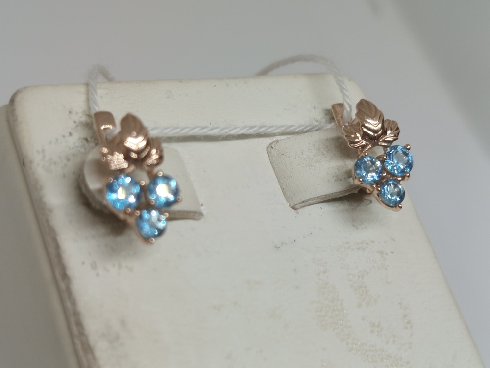 СКМИ585 СЕРЬГИ С КАМНЯМИ (Au 585)