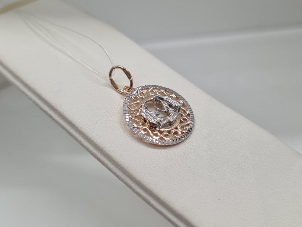 ПОДВЕСКА ЗНАК ЗОДИАКА БЛИЗНЕЦЫ (Au 585)