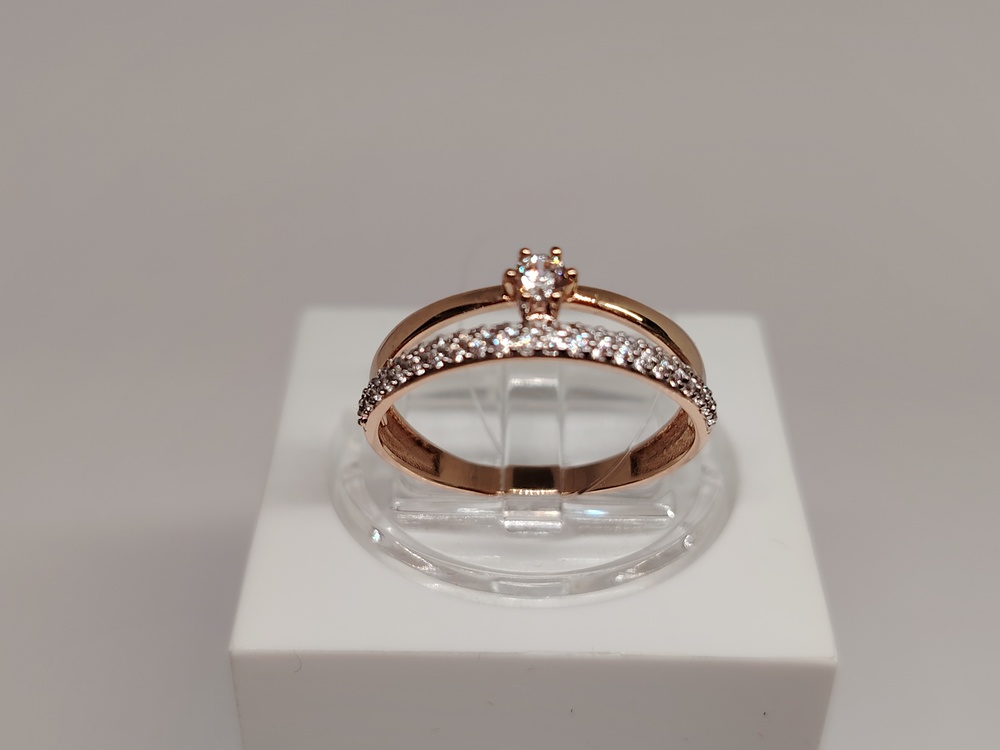 КОЛЬЦО С КАМНЯМИ (Au 585)