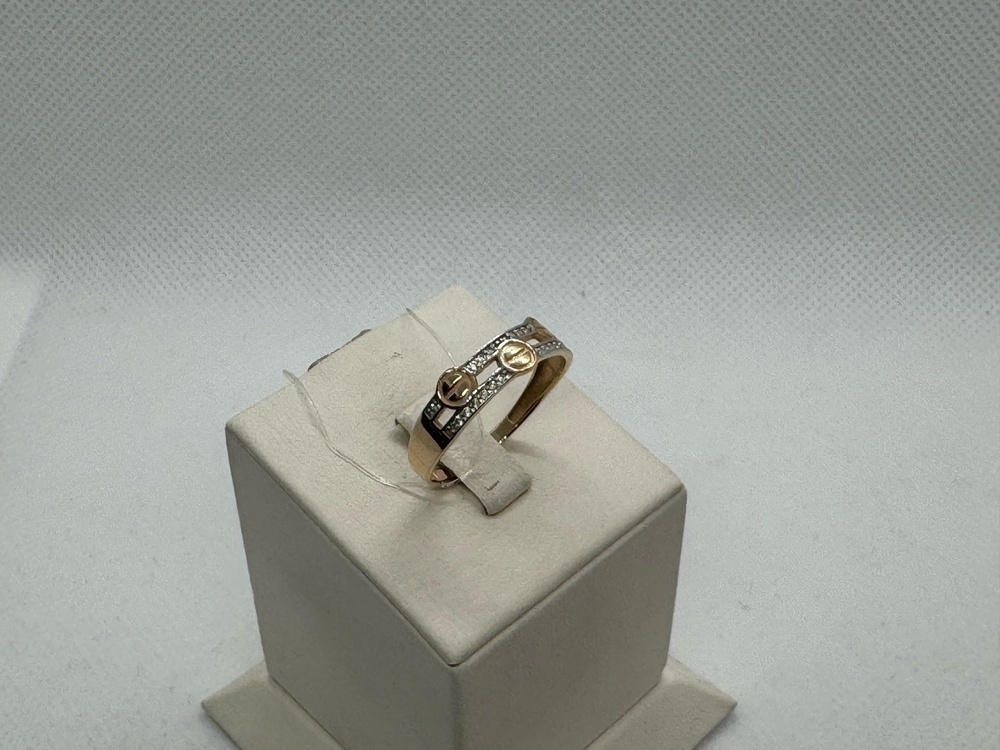 КОЛЬЦО С КАМНЯМИ (Au 585)