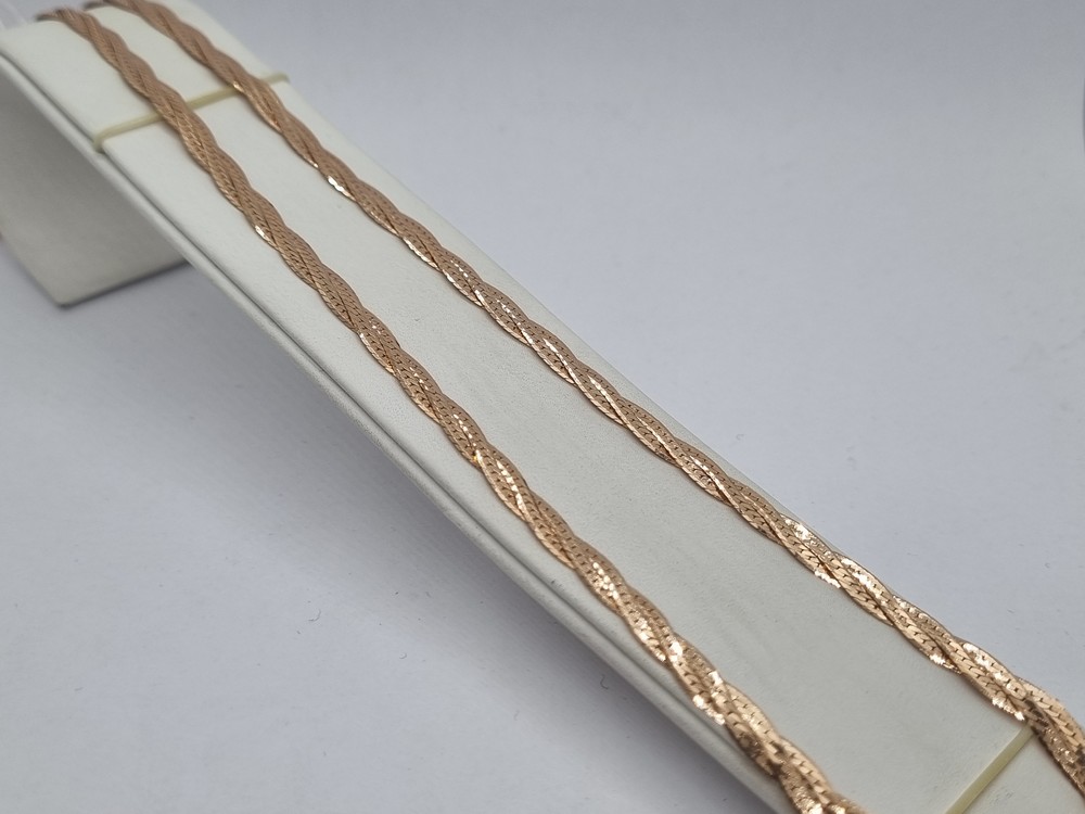 ЦЛКМ585 ЦЕПЬ ПОЛНОВЕСНАЯ Косичка(монреаль) (Au 585)