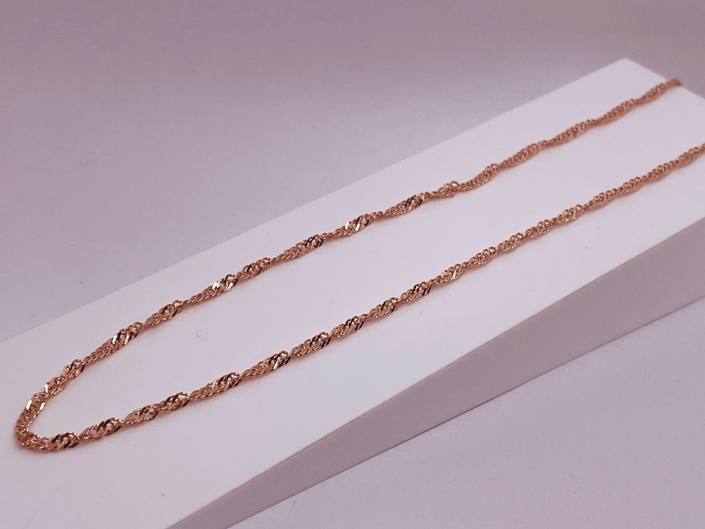 ЦЕПЬ ПУСТОТЕЛАЯ Сингапур (Au 585)