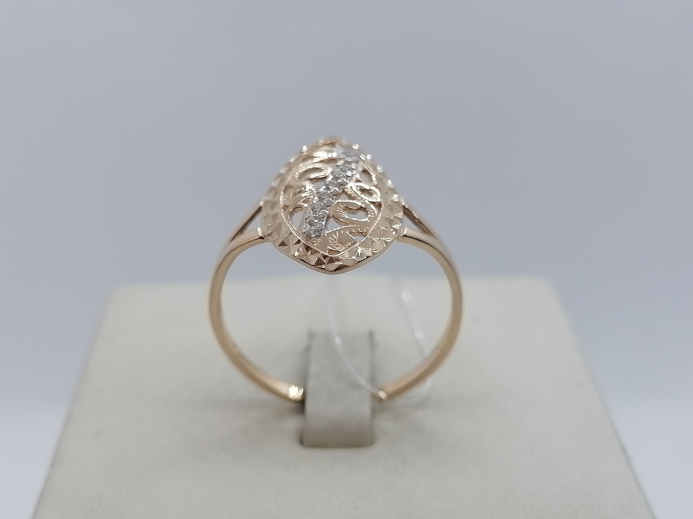 КОЛЬЦО С КАМНЯМИ (Au 585)