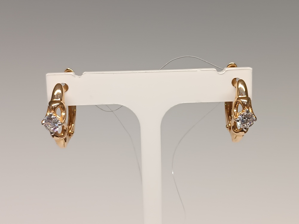 СЕРЬГИ С КАМНЕМ (Au 585)