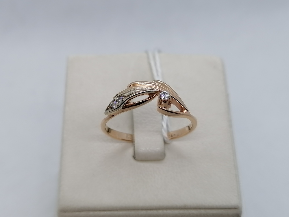 КОЛЬЦО С КАМНЯМИ (Au 585)