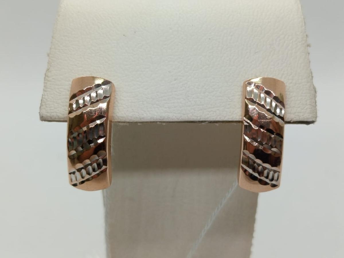 СБКМ585 СЕРЬГИ БЕЗ КАМНЯ (Au 585)