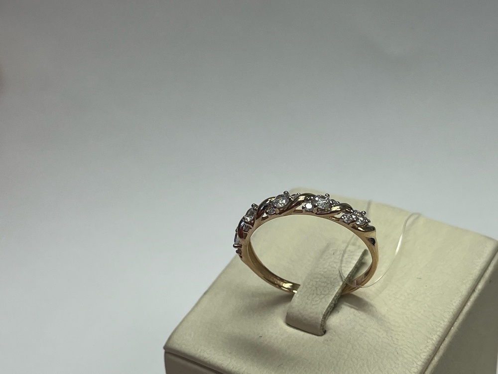 КОЛЬЦО С КАМНЯМИ (Au 585)