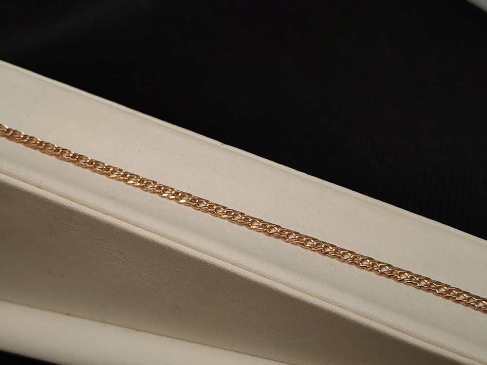 БРАСЛЕТ ПОЛНОВЕСНЫЙ Ромб двойной Au 585