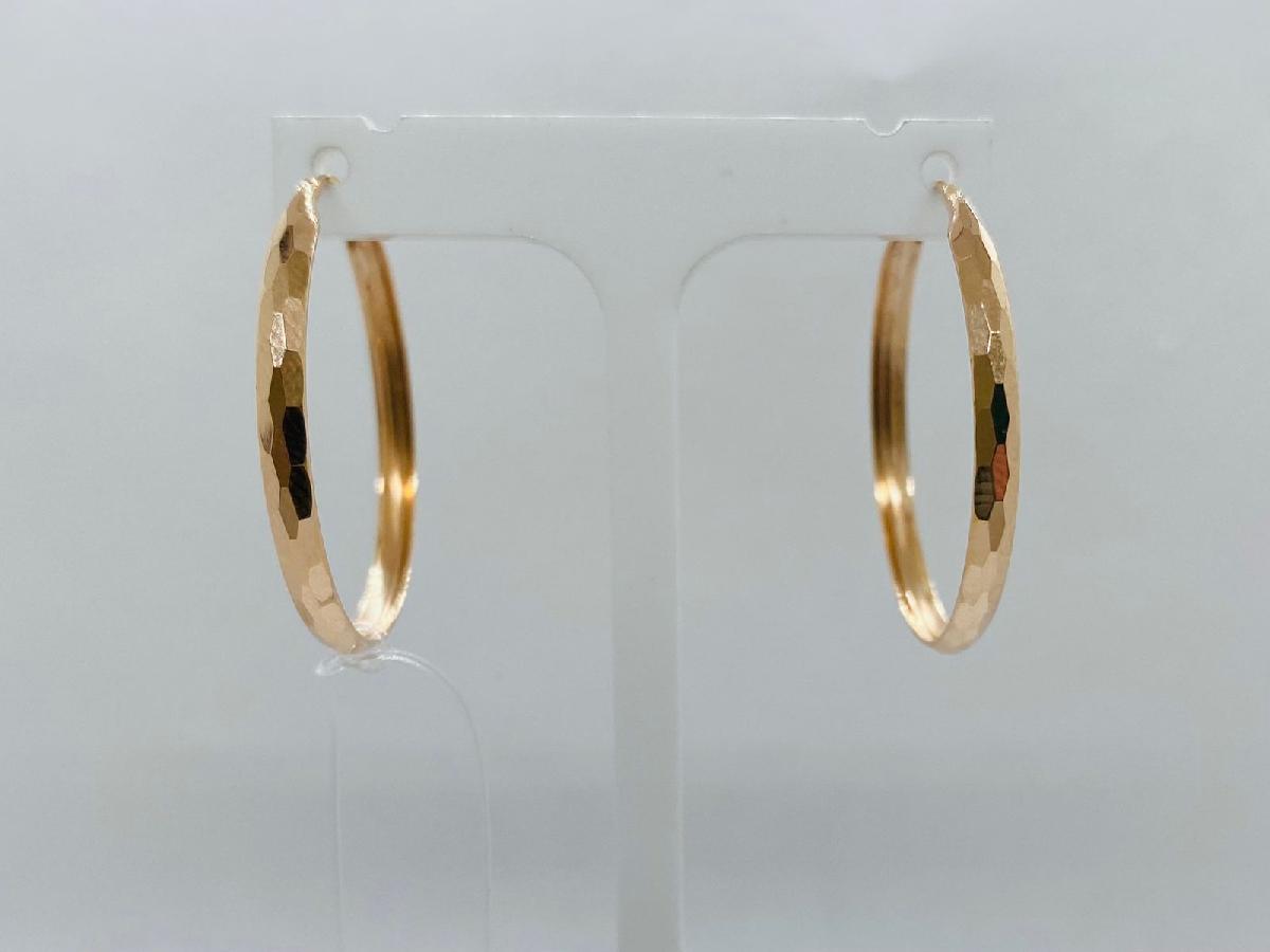 08-1953 СЕРЬГИ КОНГО Рифленые (Au 585)