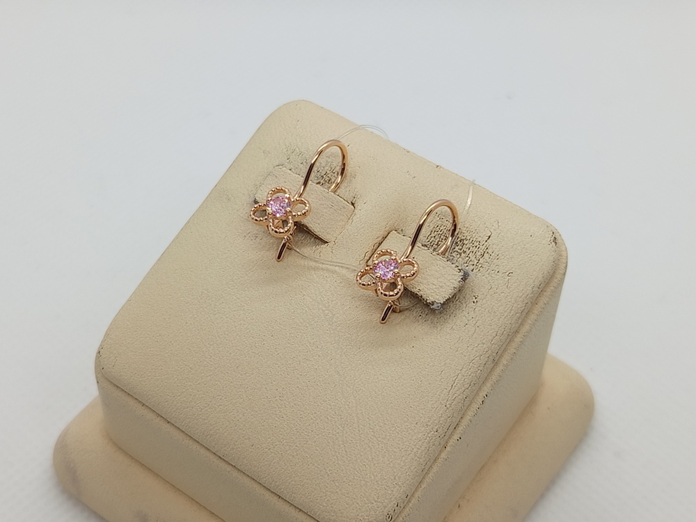СЕРЬГИ С КАМНЕМ (Au 585)