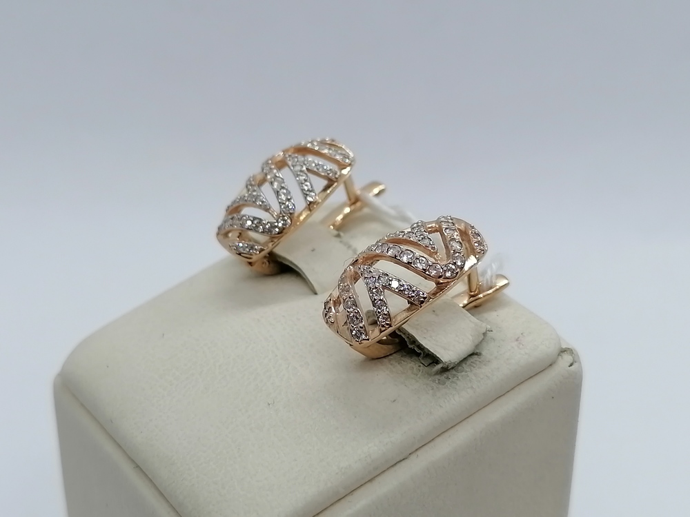 СКМИ585 СЕРЬГИ С КАМНЯМИ (Au 585)