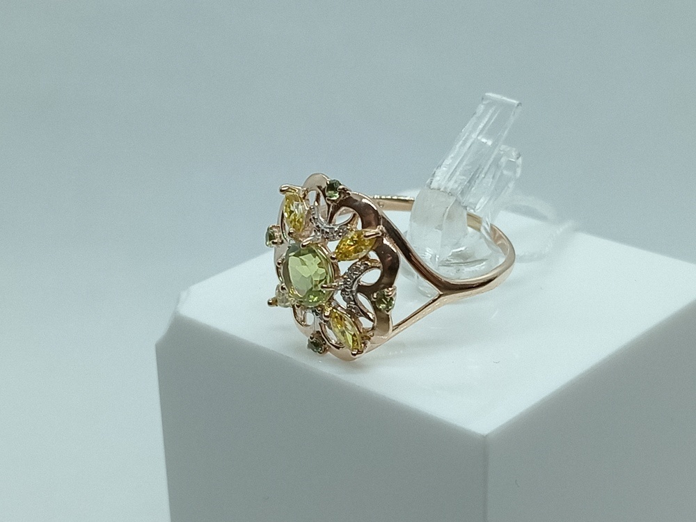 КОЛКМИ585 КОЛЬЦО С КАМНЯМИ (Au 585)