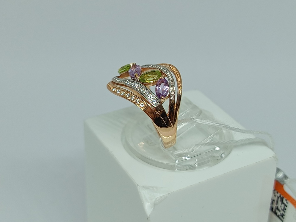 КОЛКМИ585 КОЛЬЦО С КАМНЯМИ (Au 585)