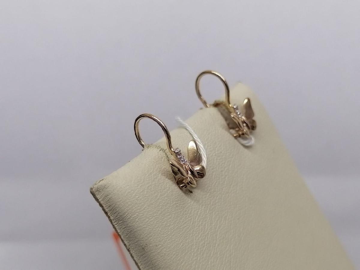 СКМИ585 СЕРЬГИ С КАМНЯМИ (Au 585)