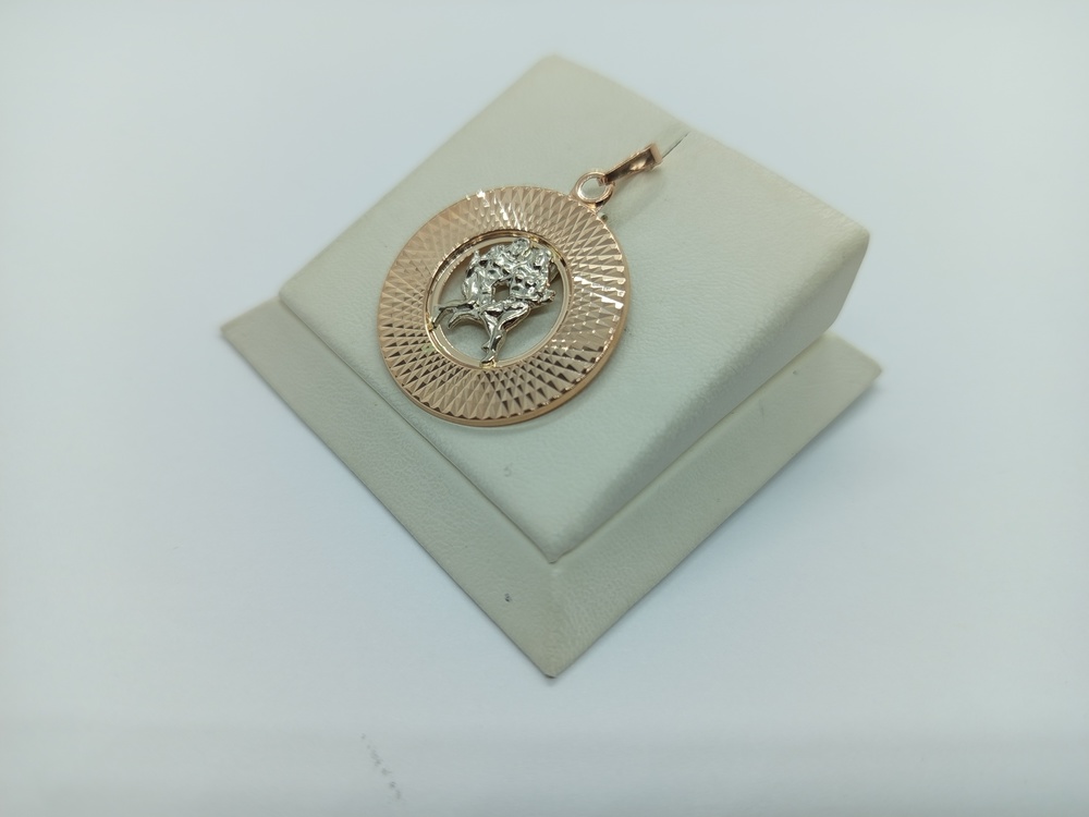 КрБПАблз ПОДВЕСКА ЗНАК ЗОДИАКА БЛИЗНЕЦЫ (Au 585)