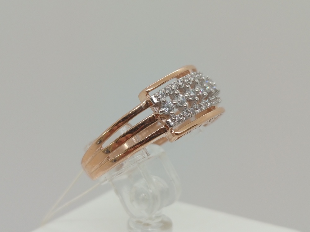 КОЛЬЦО С КАМНЯМИ (Au 585)