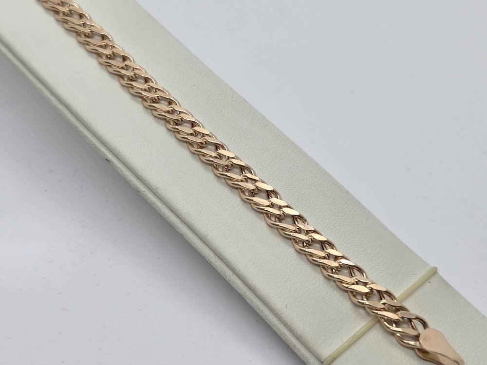 БРАСЛЕТ ПУСТОТЕЛЫЙ Ромб двойной (Au 585)