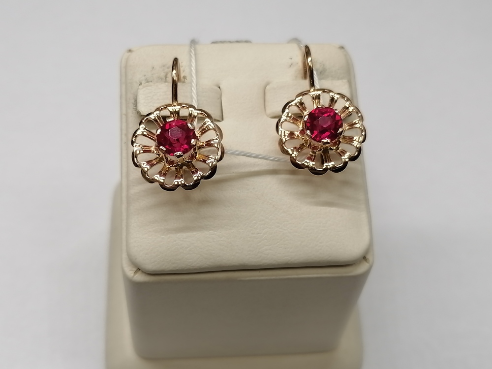 СЕРЬГИ С КАМНЕМ (Au 583)