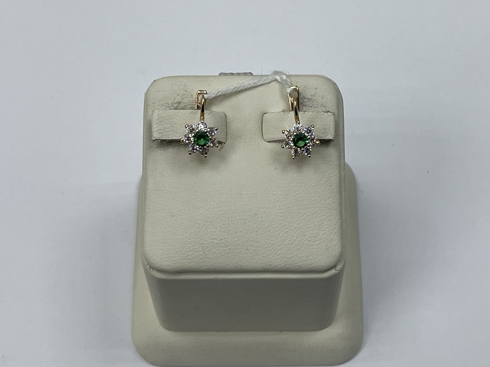 СКМИ585 СЕРЬГИ С КАМНЯМИ (Au 585)