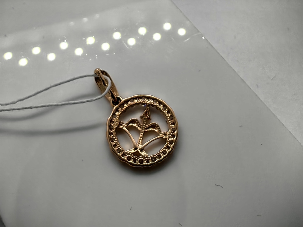 ПОДКМИ585 ПОДВЕСКА С КАМНЯМИ (Au 585)