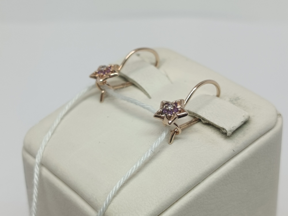 СЕРЬГИ С КАМНЯМИ (Au 585)