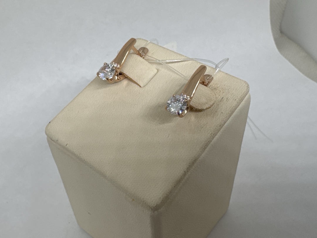 СЕРЬГИ С КАМНЕМ (Au 585)