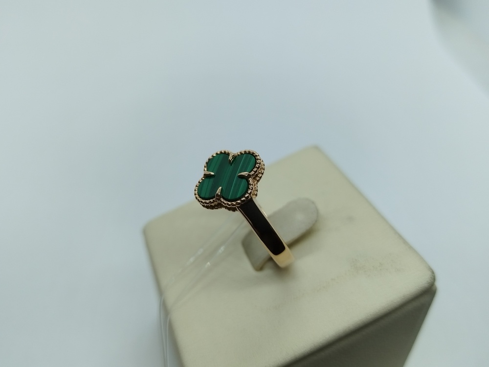 110110 м КОЛЬЦО МАЛАХИТ (Au 585)