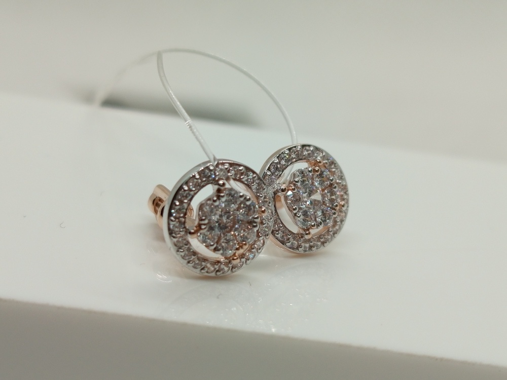 СЕРЬГИ ПУСЕТЫ с камнями (Au 585)