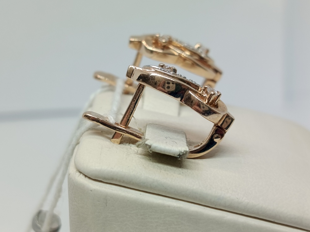 СКМИ585 СЕРЬГИ С КАМНЯМИ (Au 585)