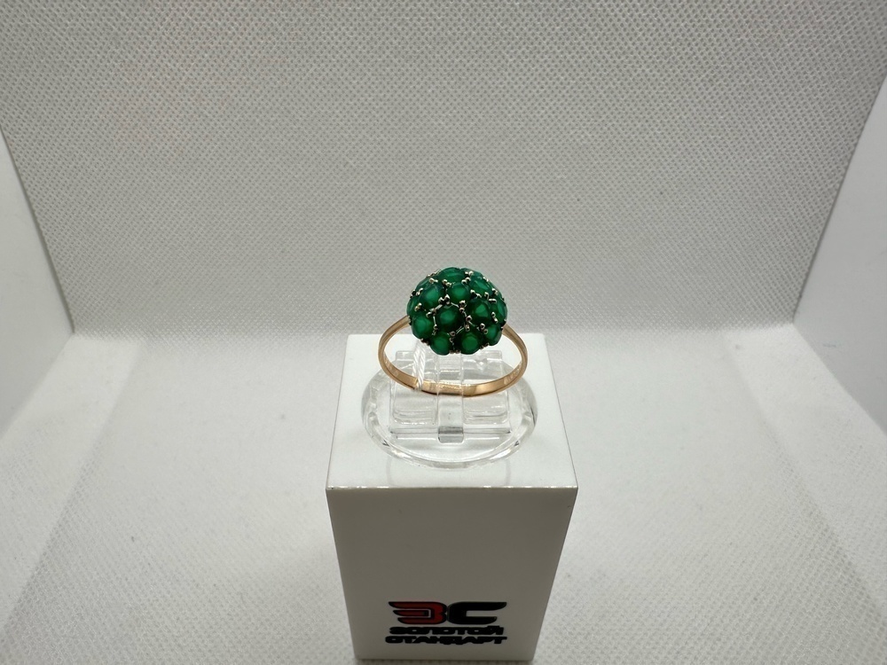 КОЛЬЦО С КАМНЯМИ (Au 585)