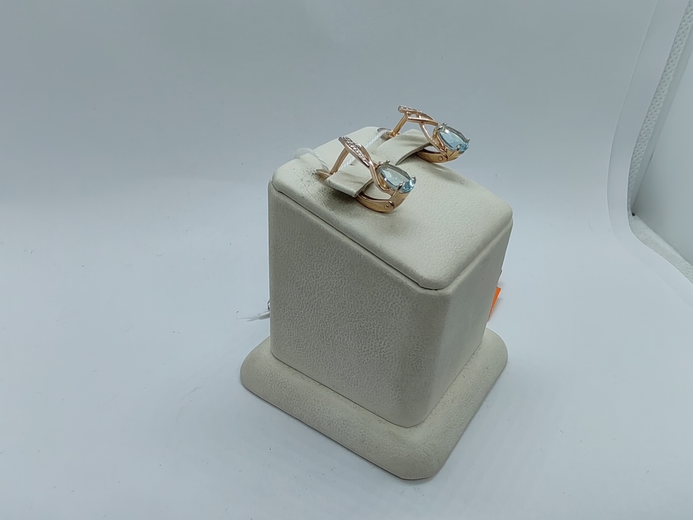 СКМИ585 СЕРЬГИ С КАМНЯМИ (Au 585)