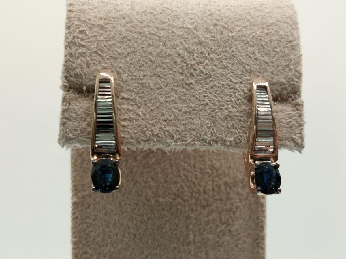 СЕРЬГИ САПФИР (Au 585)