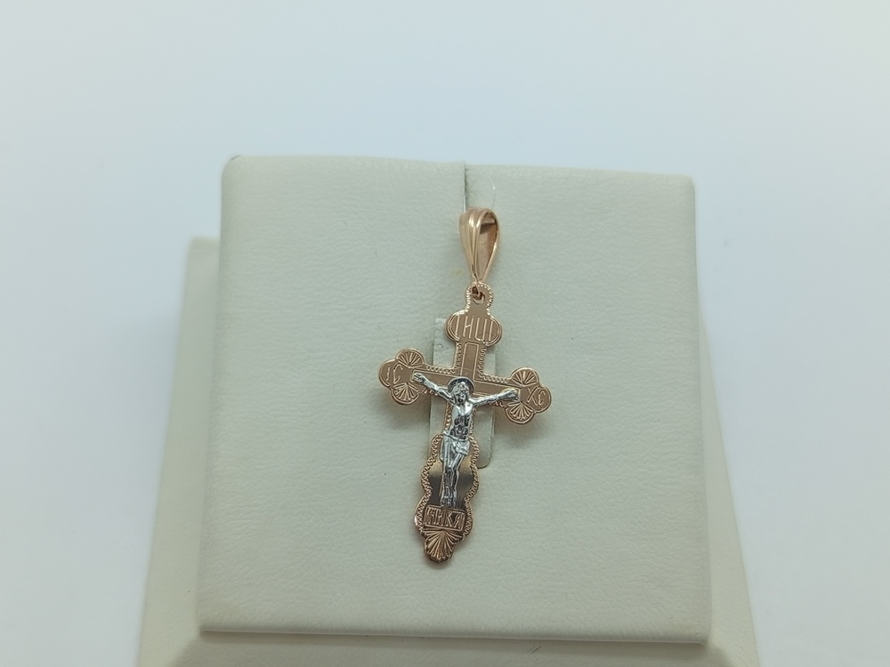 ПОДВЕСКА КРЕСТ с камнем (Au 585)