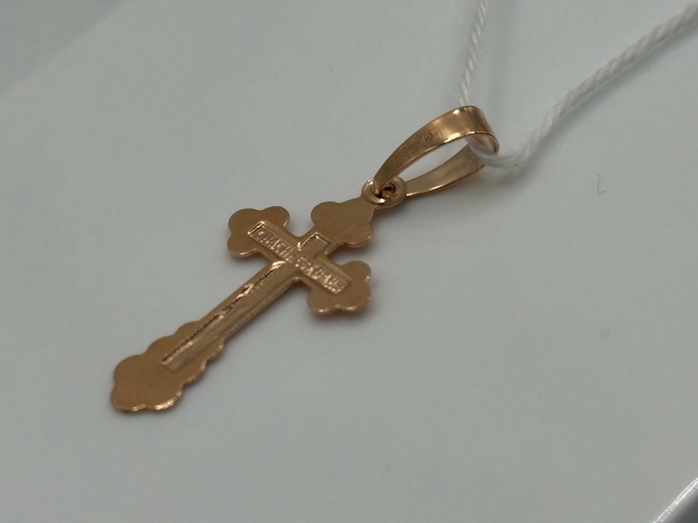 ПОДКБК585 ПОДВЕСКА КРЕСТ БЕЗ КАМНЯ (Au 585)