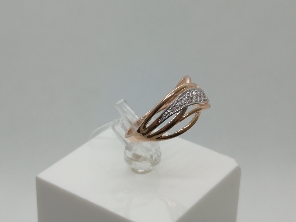 КОЛЬЦО С КАМНЯМИ (Au 585)