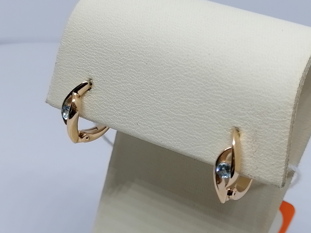 СЕРЬГИ С КАМНЕМ (Au 585)