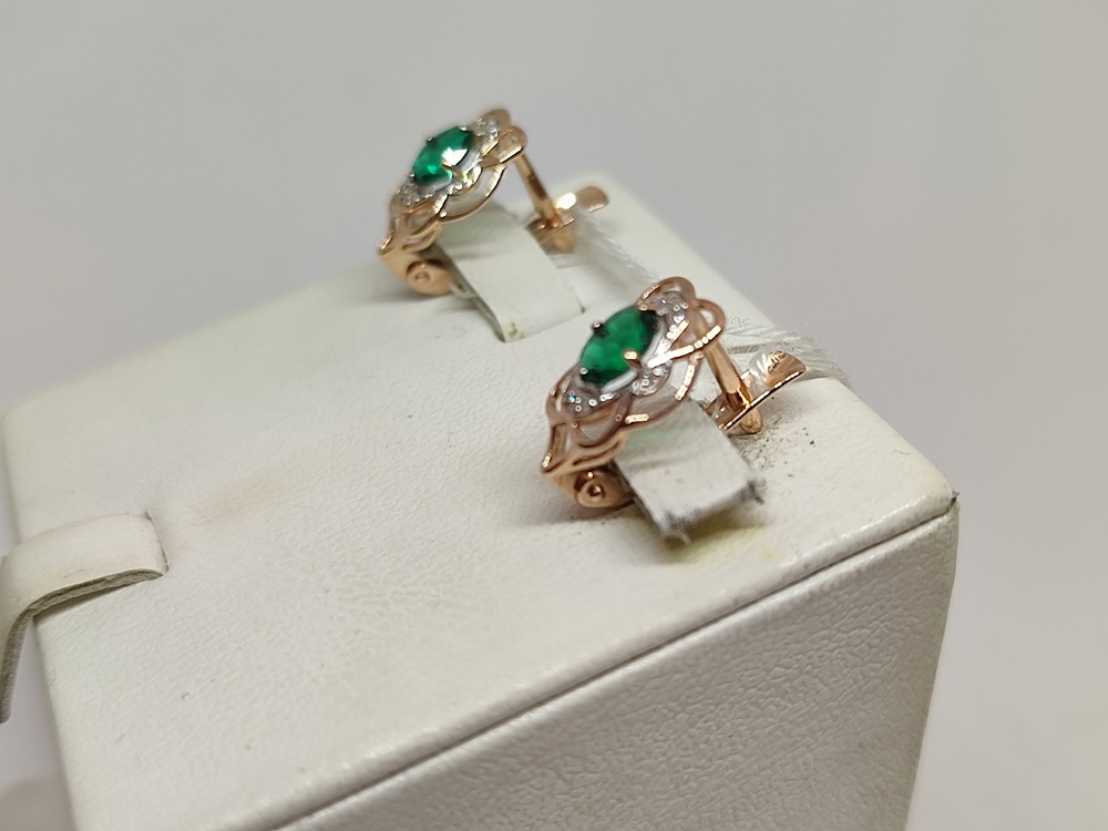 СКМИ585 СЕРЬГИ С КАМНЯМИ (Au 585)