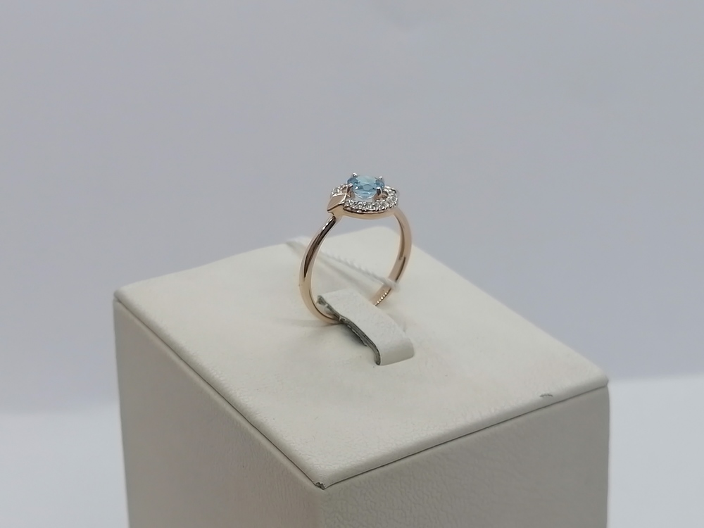 КОЛЬЦО С КАМНЯМИ (Au 585)