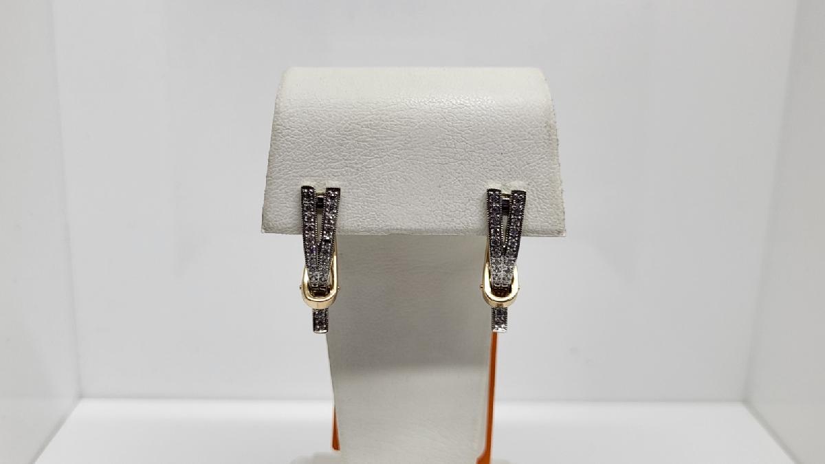 СКМИ585 СЕРЬГИ С КАМНЯМИ (Au 585)