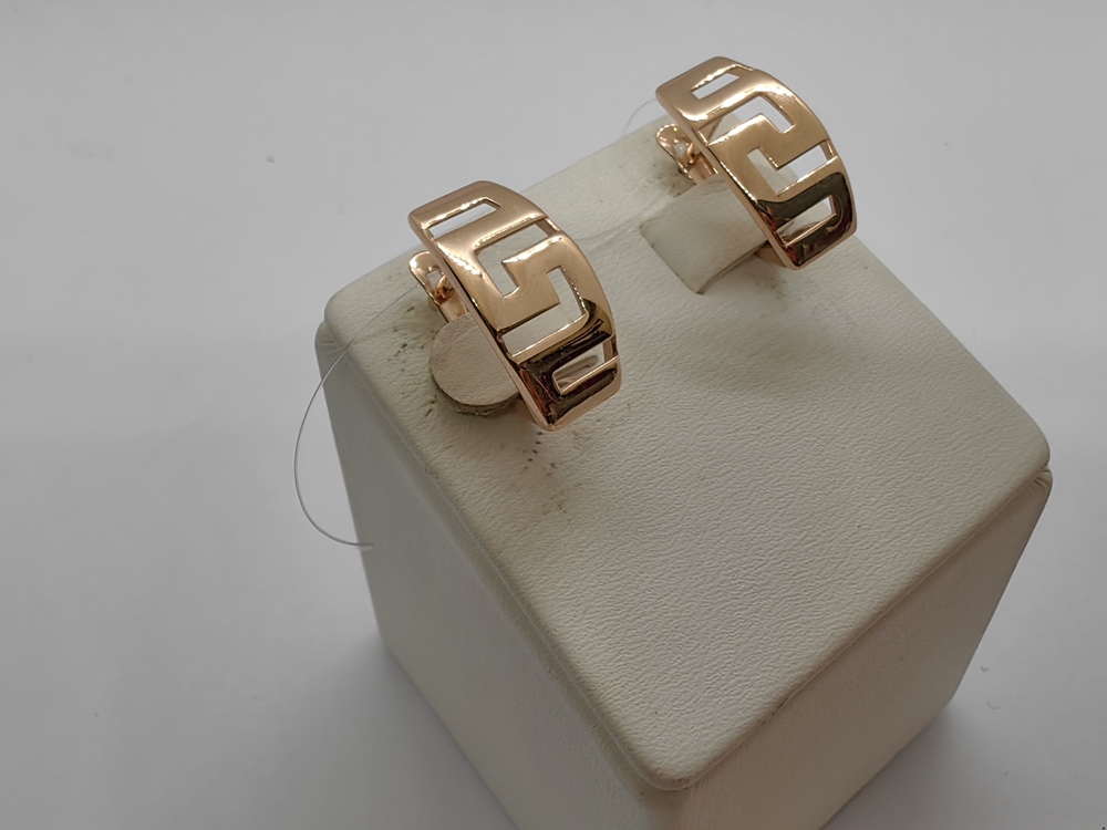 08-208404 СЕРЬГИ БЕЗ КАМНЯ (Au 585)