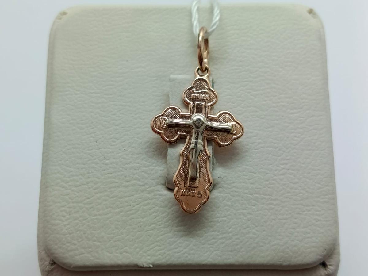 ПОДКБК585 ПОДВЕСКА КРЕСТ БЕЗ КАМНЯ (Au 585)