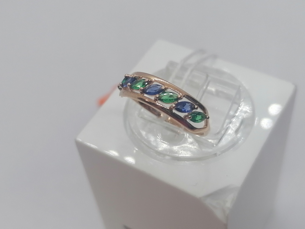 КОЛКМИ585 КОЛЬЦО С КАМНЯМИ (Au 585)