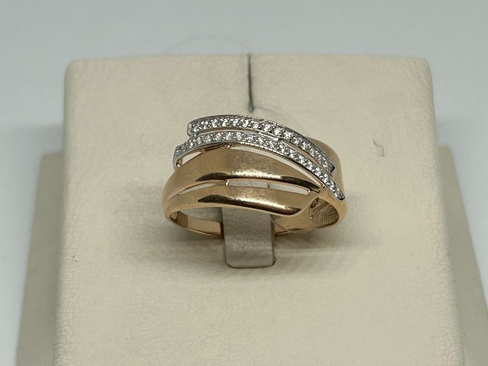 КОЛЬЦО С КАМНЯМИ (Au 585)