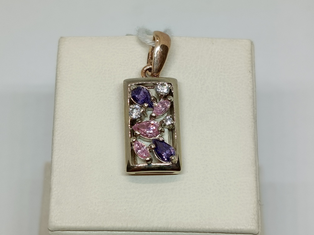 ПОДКМИ585 ПОДВЕСКА С КАМНЯМИ (Au 585)