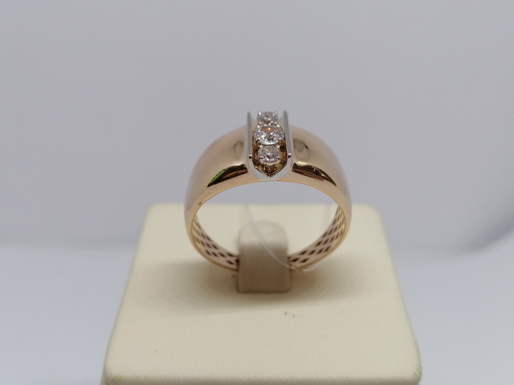 КОЛЬЦО С КАМНЯМИ (Au 585)