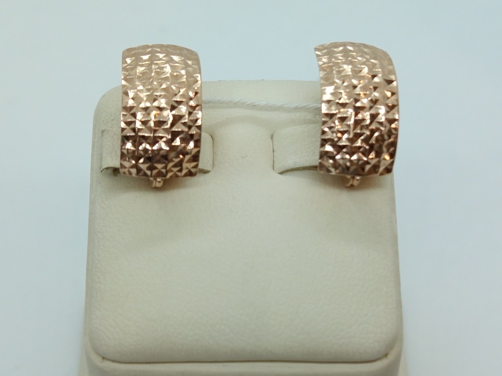 СБКМ585 СЕРЬГИ БЕЗ КАМНЯ (Au 585)