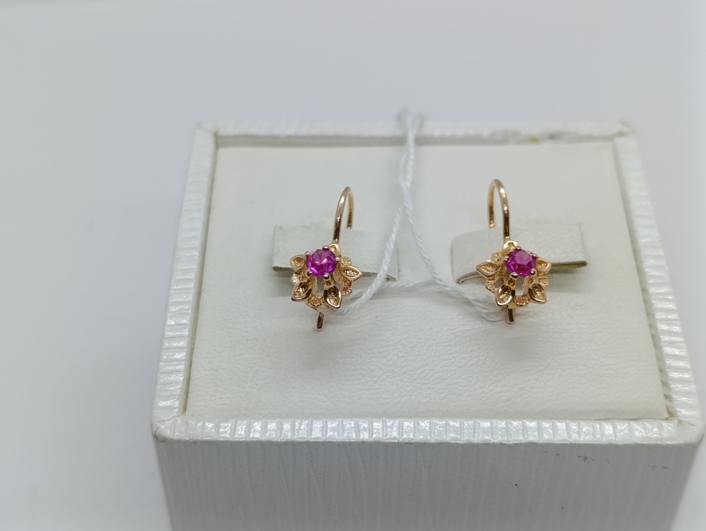 СЕРЬГИ С КАМНЕМ (Au 583)