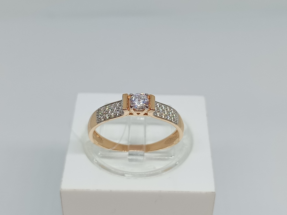 КОЛЬЦО С КАМНЯМИ (Au 585)