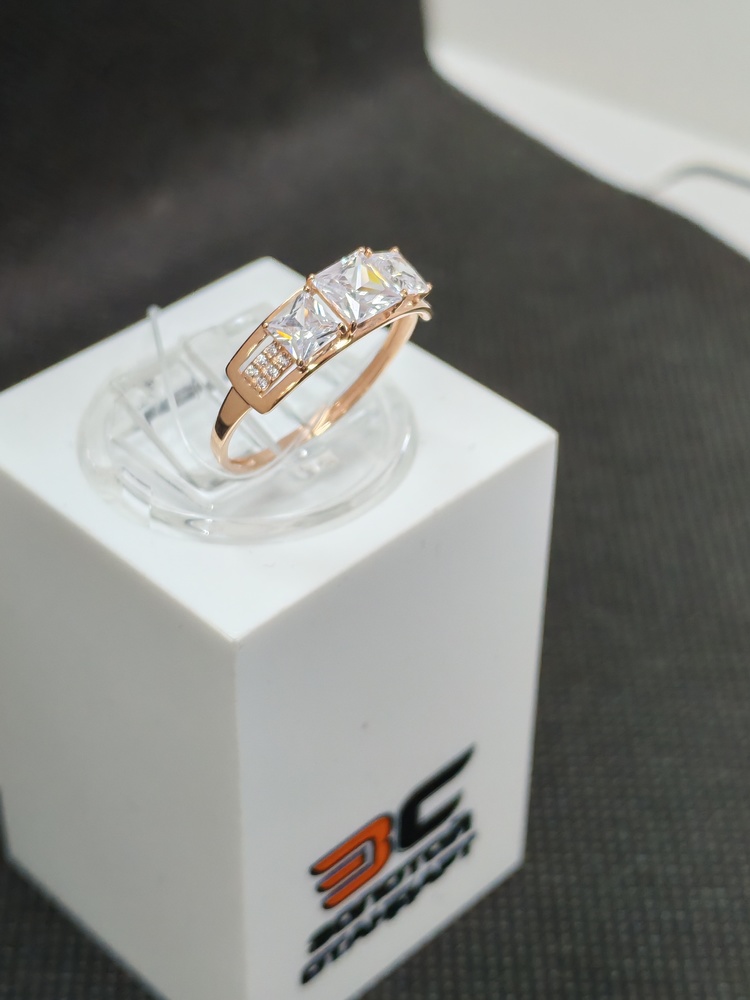 КОЛЬЦО С КАМНЯМИ (Au 585)