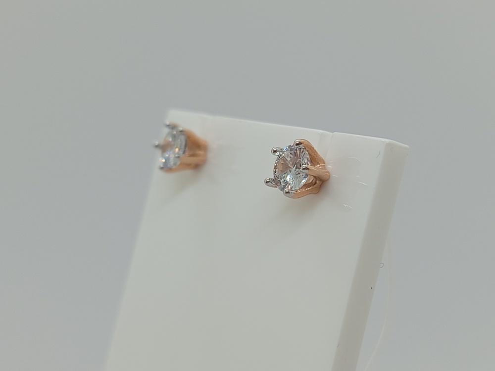 СЕРЬГИ ПУСЕТЫ с камнем (Au 585)